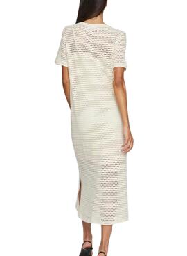 Vestido Vila Adella Beige Para Mujer