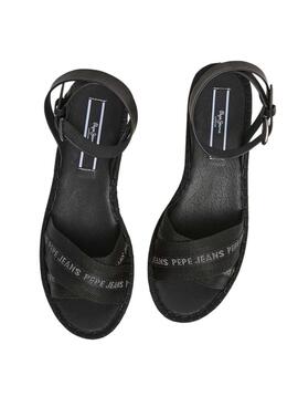 Sandalias Pepe Jeans Witney Cross Negro Para Mujer