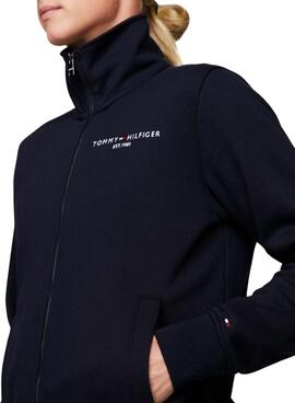 Sudadera Tommy Hilfiger Cremallera Marino Para Hombre