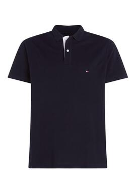 Polo Tommy Hilfiger Monotype Marino Para Hombre