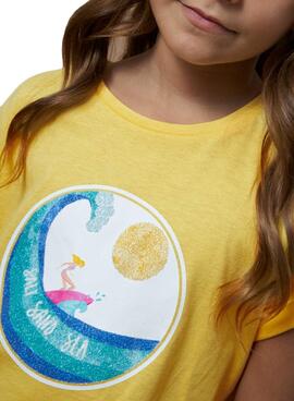 Camiseta Mayoral Estampado amarillo Para Niña