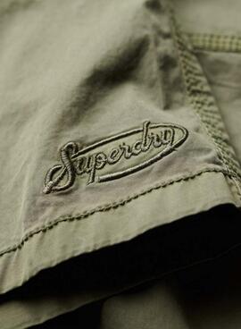 Bermudas Superdry Walk Verde Para Hombre