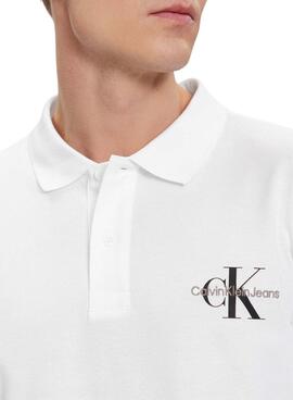 Polo Calvin Klein Jeans Monologo Blanco