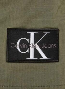 Bermudas Calvin Klein Washed Cargo Verde Para Hombre