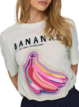 Camiseta Only Blinis Blanco Para Mujer