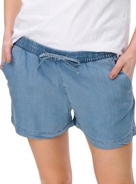 Shorts Only Pema Denim Claro Para Mujer