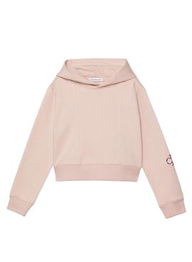 Sudadera Calvin Klein Monogram Rosa Niña