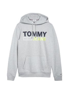 Sudadera Tommy Jeans Corp Logo Gris Hombre