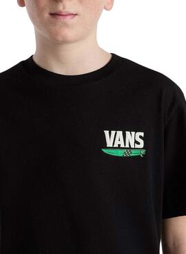 Camiseta Vans Shaka Skeleton Negro Para Niño