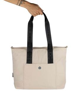 Bolso Munich Bloom Shopper Beige Para Mujer