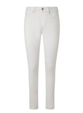 Pantalón Vaquero Pepe Jeans Skinny Jeans Blanco Para Mujer