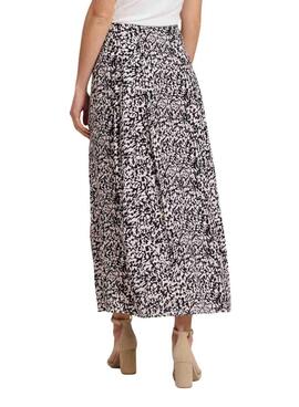 Falda Naf Naf Print Negro Para Mujer