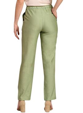 Pantalón Naf Naf Marbel Verde Para Mujer