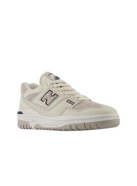 Zapatillas New Balance 550 beige y blanco para hombre