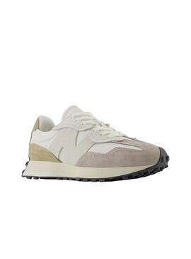 Zapatillas New Balance 327 beige y blanco para mujer y hombre