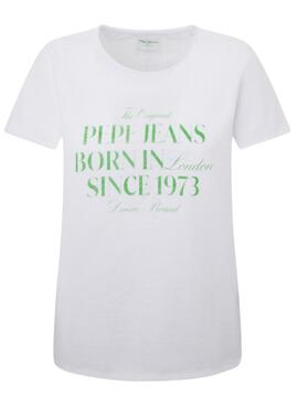 Camiseta Pepe Jeans Jasmine Blanco Para Mujer