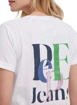 Camiseta Pepe Jeans Jazzy Blanco Para Mujer