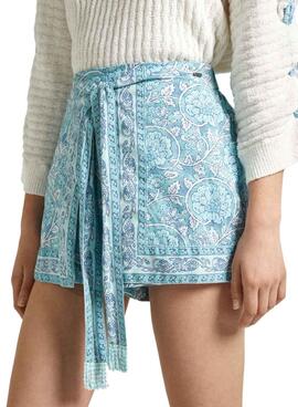 Shorts Pepe Jeans Ember Azul Para Mujer