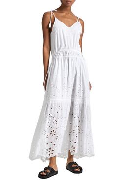 Vestido Pepe Jeans Dusana Blanco Para Mujer