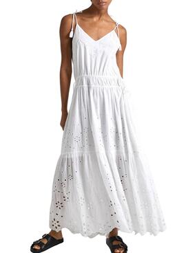 Vestido Pepe Jeans Dusana Blanco Para Mujer