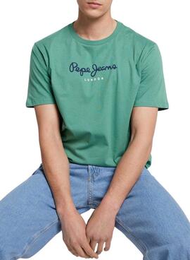 Camiseta Pepe Jeans Eggo Verde Para Hombre