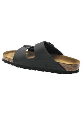 Sandalias Birkenstock Arizona Birko-Flor narrow fit negro para mujer 