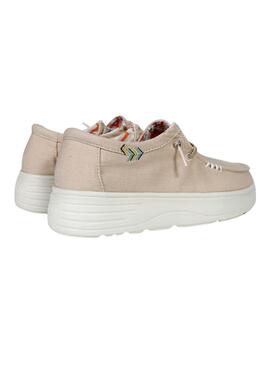 Zapatos Walkin Pitas Wallabi Natal beige para mujer