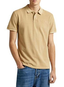 Polo Pepe Jeans New Oliver Beige Para Hombre