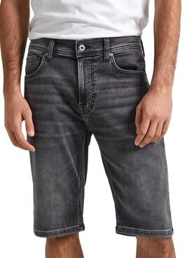Bermuda Pepe Jeans Slim Negro Para Hombre