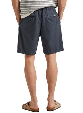 Bermuda Pepe Jeans Linen Marino Para Hombre