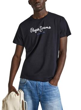 Camiseta Pepe Jeans Eggo Negro Para Hombre