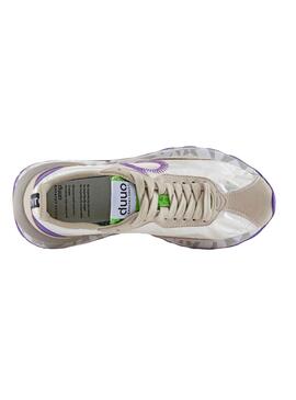 Zapatillas Duuo Sensei Metalizado Blanco Para Mujer