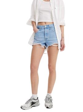 Shorts Levis 501  Denim Claro Para Mujer