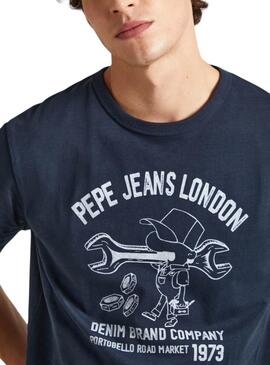 Camiseta Pepe Jeans Cedric Marino Para Hombre