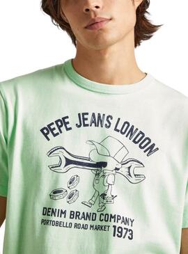 Camiseta Pepe Jeans Cedric Verde Para Hombre