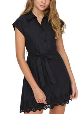 Vestido Only Lou Camisero Negro Para Mujer