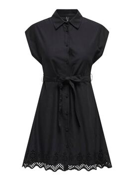 Vestido Only Lou Camisero Negro Para Mujer