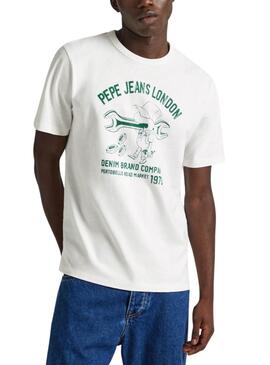 Camiseta Pepe Jeans Cedric Blanco Para Hombre