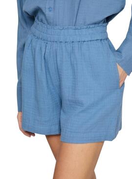 Short Vila Vilania Azul Para Mujer