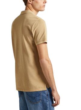 Polo Pepe Jeans New Oliver Beige Para Hombre