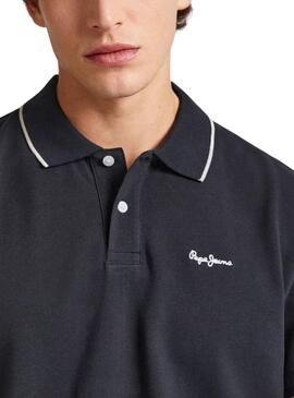 Polo Pepe Jeans Hans Negro Para Hombre