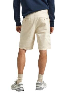 Bermuda Pepe Jeans Regular Beige Para Hombre