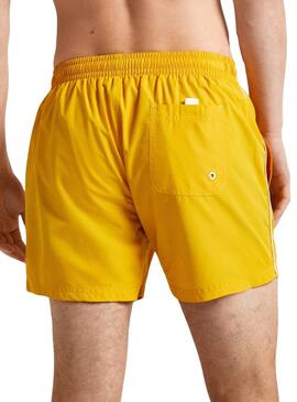 Bañador Pepe Jeans Logo Amarillo Para Hombre