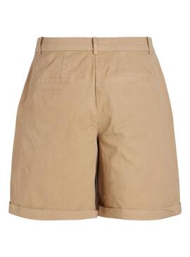 Shorts Vila Vistorma Chino Tostado Para Mujer