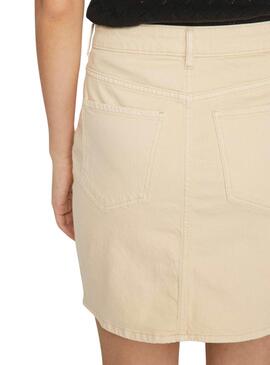 Falda Vila Vikaja Denim Beige Para Mujer