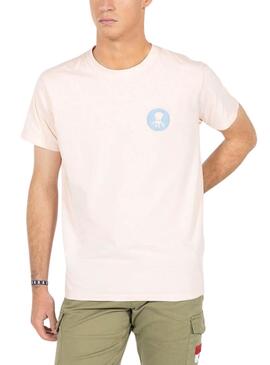 Camiseta El Pulpo Texto Hawaii Beige Para Hombre