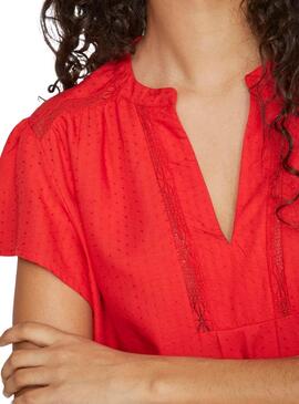 Blusa Vila Vinensa Rojo Para Mujer