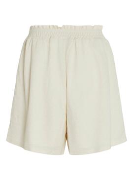 Shorts Vila Vicarmena Beige  Para Mujer