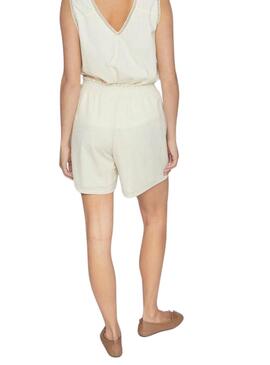 Shorts Vila Vicarmena Beige  Para Mujer