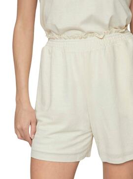 Shorts Vila Vicarmena Beige  Para Mujer